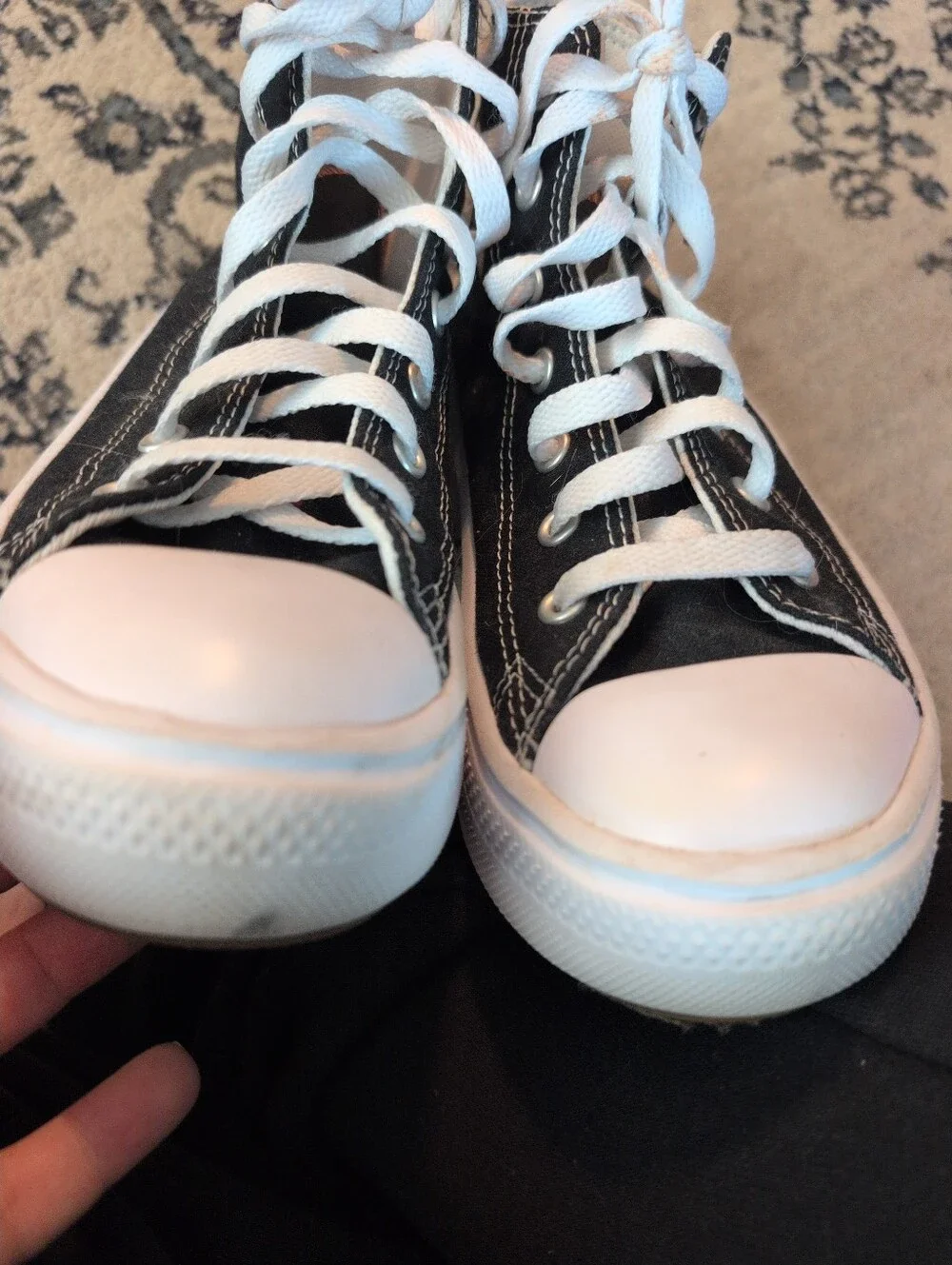 Converse Black Move Platform High Top Junior Trainers Size 3 Youth